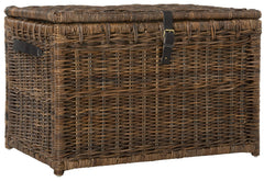 Wicker Storage Trunk with Lid – Collapsible Rattan Chest