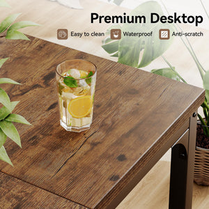 Computer Desk with Power Outlets – Engineered Wood & Steel Frame