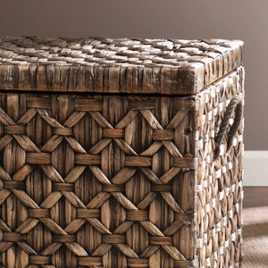 Water Hyacinth Storage Trunk – Blackwashed