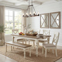 6-Piece Farmhouse Dining Set with Bench