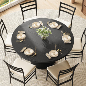 47" Round Dining Table with Fluted Base