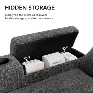 L-Shaped Sleeper Sectional Sofa with Storage