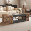 47" 2-Tier Glass Top Coffee Table