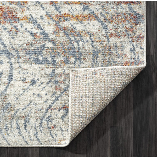Vintage Beige Swirl Area Rug – Power Loomed Polypropylene
