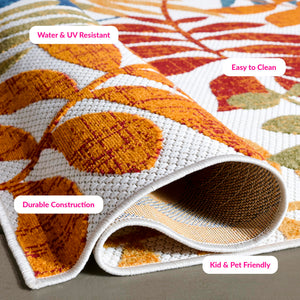Indoor Outdoor Area Rug 8x10 – Stain Resistant, Non-Shedding, Easy Clean