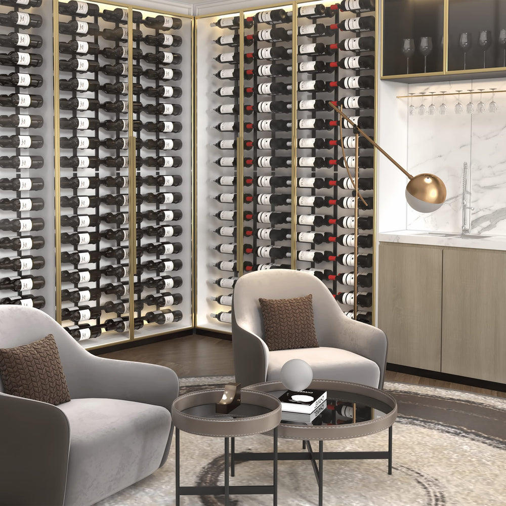 Wall Mounted Wine Rack – 36 Bottle Capacity, 2-Piece Set