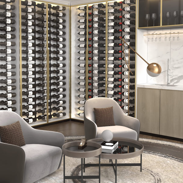 Wall Mounted Wine Rack – 36 Bottle Capacity, 2-Piece Set