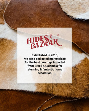 Black & White Cowhide Area Rug – Genuine Leather Hair-On Hide