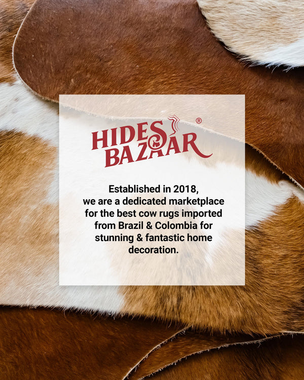 Black & White Cowhide Area Rug – Genuine Leather Hair-On Hide