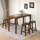 Counter Height Dining Table Set with Bench and Chairs – 5-Piece Wood Kitchen Set