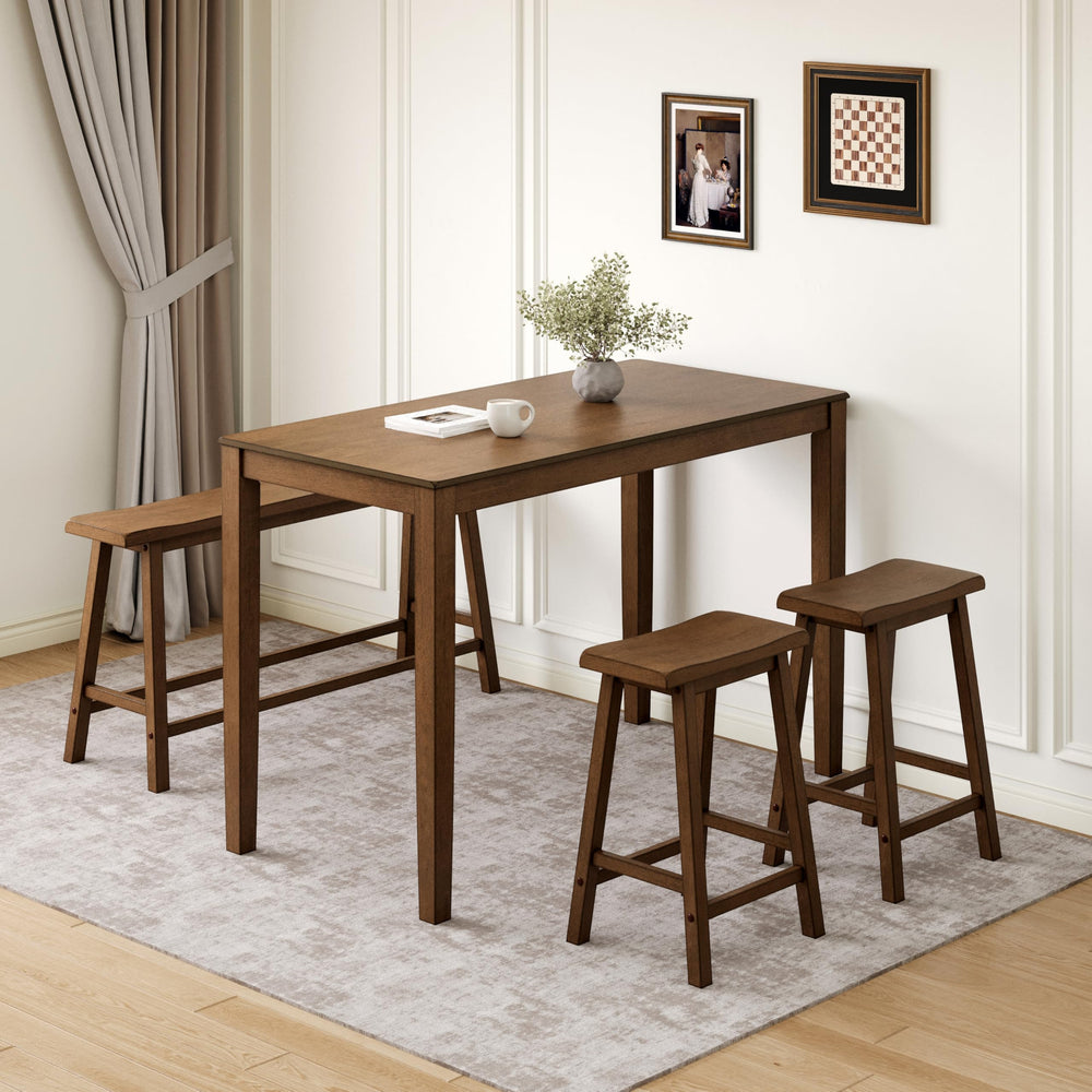 Counter Height Dining Table Set for 4 with Bench