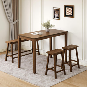 Counter Height Dining Table Set for 4 with Bench