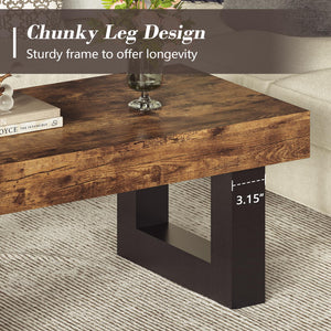 Rustic Industrial Rectangle Coffee Table 41" – Engineered Wood