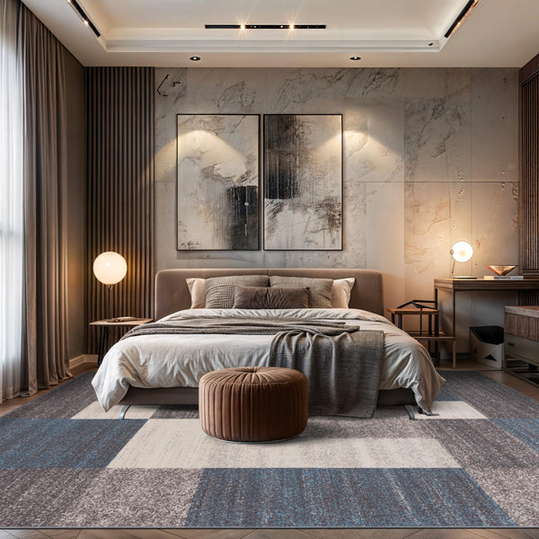 Contemporary Geometric Area Rug – Non-Slip, Non-Shedding | 7'10" x 10'