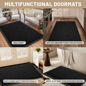 Heavy Duty Indoor Outdoor Door Mat with Non-Slip Backing