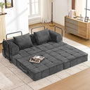 6-in-1 Convertible Sleeper Sofa Bed with Corduroy Folding Mattress & Modular Frame
