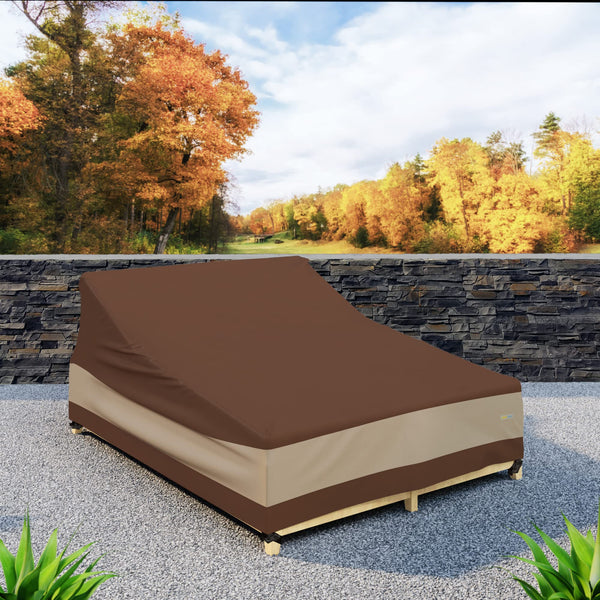 Waterproof Double Wide Patio Chaise Lounge Cover