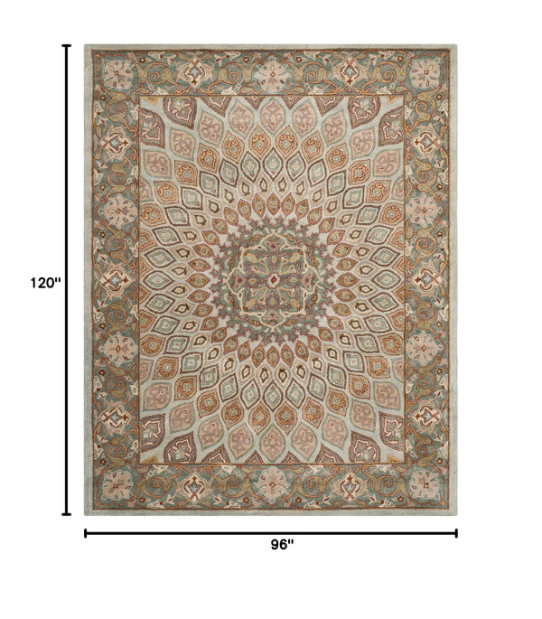 Handmade Wool Area Rug 8'3" x 11' Traditional Oriental