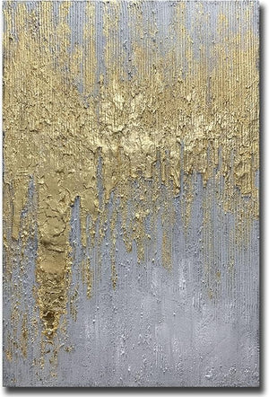 30x45" Hand-Painted Abstract Ocean Wave Oil Painting on Canvas – Vertical Framed Wall Art