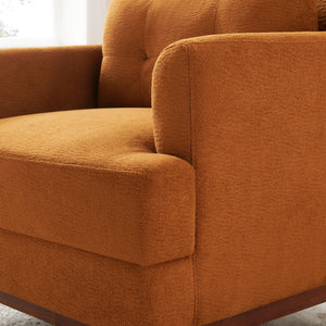 Oversized Accent Chair – Terry Fabric, Mid-Century Modern Reading Chair