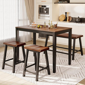Counter Height Dining Table Set with Bench & Stools