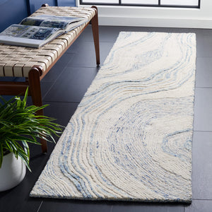 Runner Rug 2'3" x 14' – Mid-Century Modern Abstract Wool