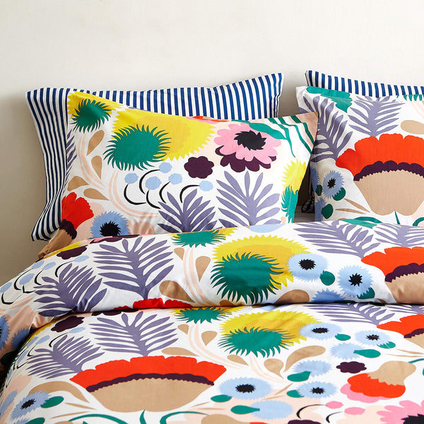 Cotton Floral Duvet Cover Set with Shams