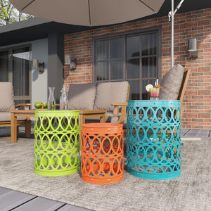 Metal Nesting Accent Tables Set of 3