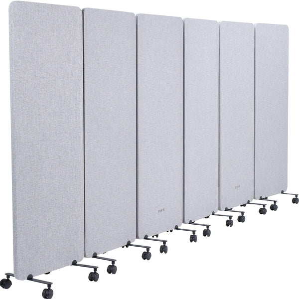 6-Panel Mobile Privacy Panel System – 145" x 66" Freestanding Room Divider