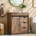 30" Farmhouse Bathroom Vanity with Ceramic Sink