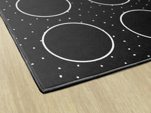 Black & White Dots Classroom Area Rug