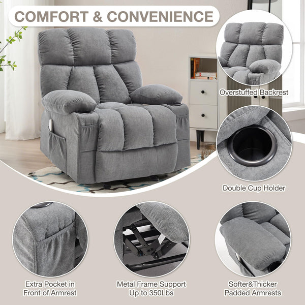Massage Rocker Recliner Chair with Heat & Vibration
