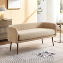Upholstered Bedroom Bench with Metal Frame