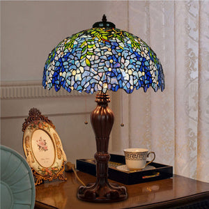 Tiffany Style Purple Wisteria Table Lamp