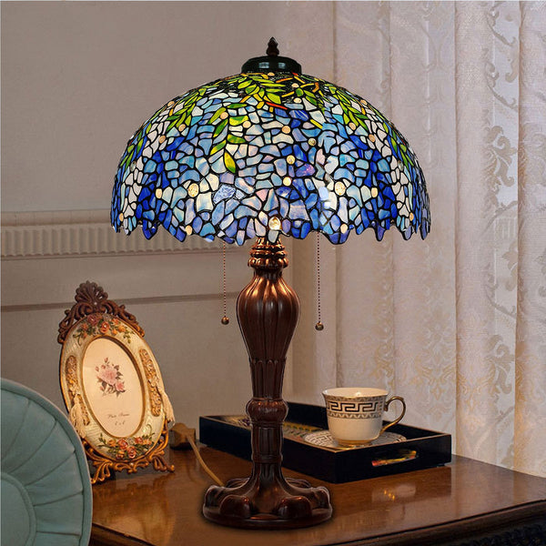 Tiffany Style Purple Wisteria Table Lamp