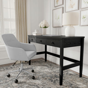 Home Office Desk with 3 Drawers and Tapered Legs