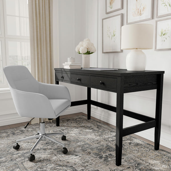 Home Office Desk with 3 Drawers and Tapered Legs