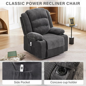 Power Recliner Chair with Cup Holders