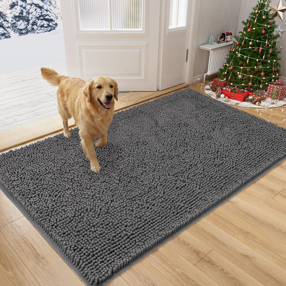 Chenille Door Mat – Absorbent, Non-Slip, Machine Washable
