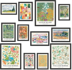 Eclectic Framed Wall Art Set – 12-Piece Colorful Gallery Posters