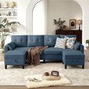 U-Shaped Sectional Sofa with Storage Ottoman