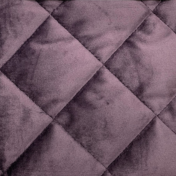 Velvet Diamond Quilted King Pillow Shams – Amethyst, Set of 2