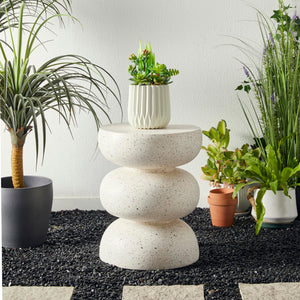 MGO Faux Terrazzo Garden Stool & Outdoor Side Table