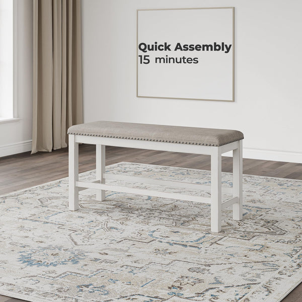 Counter Height Dining Bench with Cushioned Seat