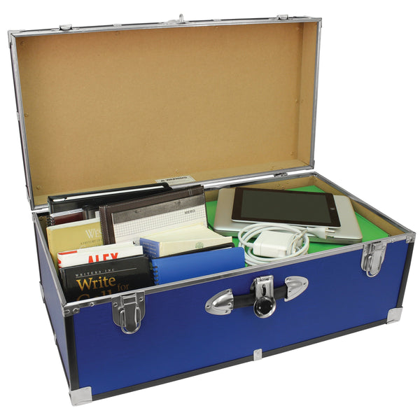 30-Inch Lockable Storage Footlocker Trunk