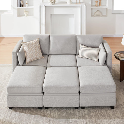 Modular Sectional Sleeper Sofa with Storage