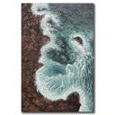24x36" Hand-Painted 3D Texture Abstract Sea Wave Oil Painting – Modern Minimalist Canvas Wall Art