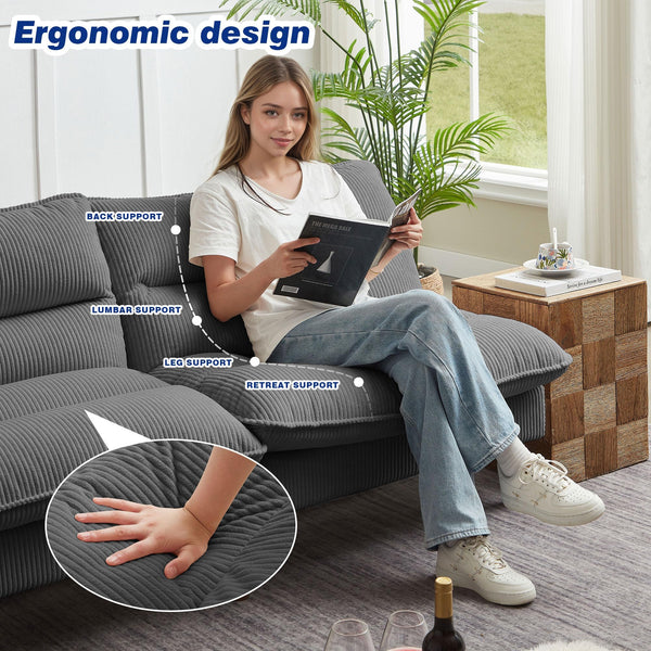 Convertible Futon Sofa Bed with Adjustable Backrest