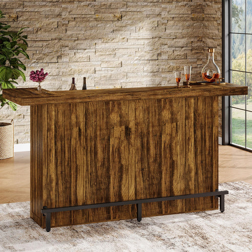 4-Tier Bar Table with Storage Shelves