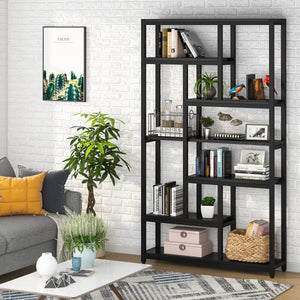 7-Tier Tall Bookcase with Open Shelves